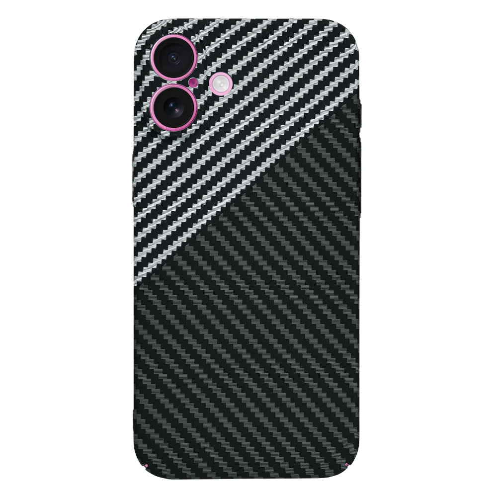 Case for Apple iPhone 16 Plus, Techsuit, Carbonite FiberShell, Black Gray