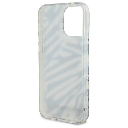 Case for Apple iPhone 16 Pro, Karl Lagerfeld, IML Luxury Zebra Pattern with Strap, Black