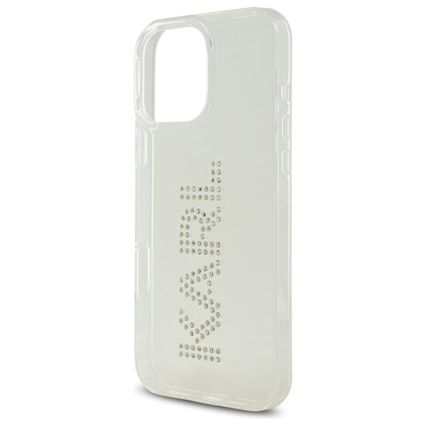 Case for Apple iPhone 16 Pro Max, Karl Lagerfeld, IML Rhinestones Transparent Logo, Transparent