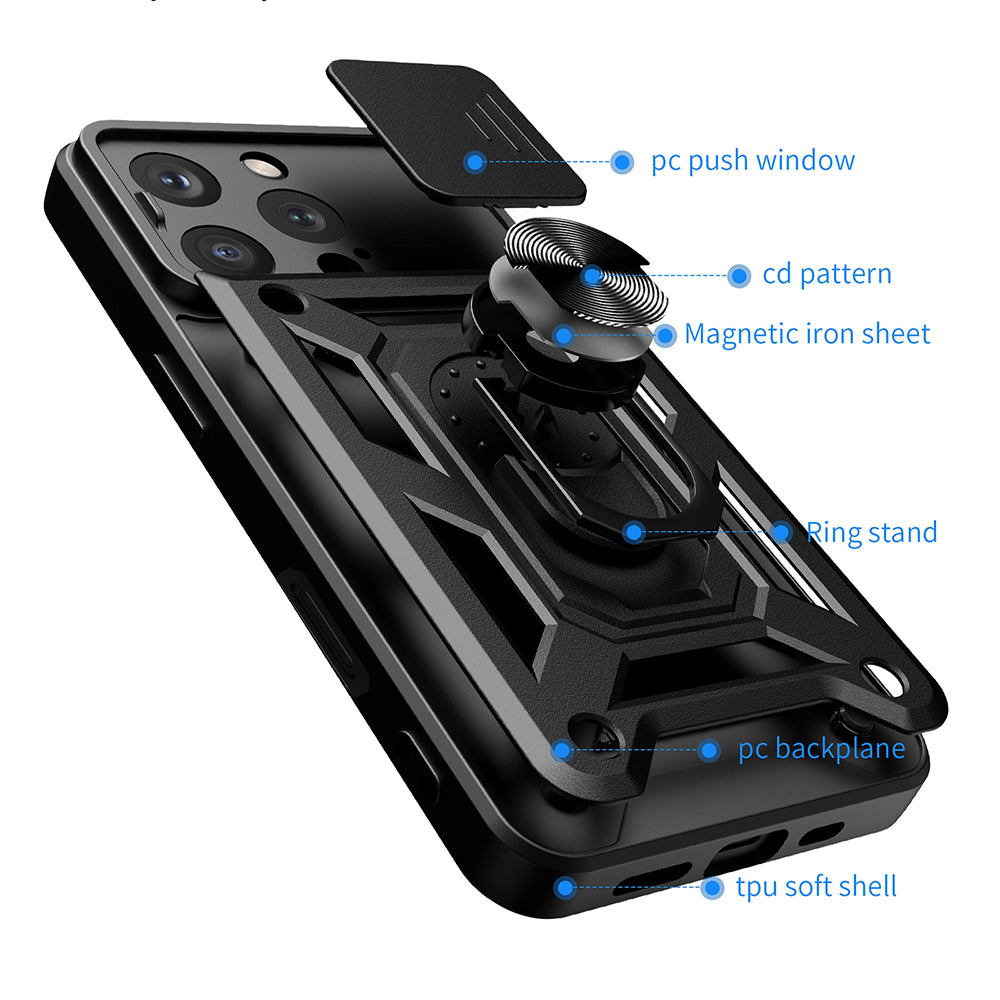 Case for Apple iPhone 16 Pro, Techsuit, CamShield, Blue