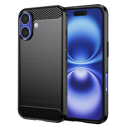 Case for Apple iPhone 16, Techsuit, Carbon, Black