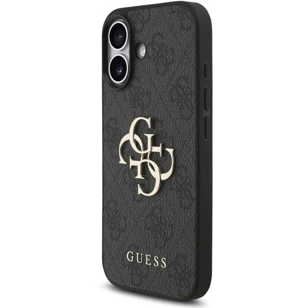 Case for Apple iPhone 17, Guess, 4G Classic Logo with Strap, Black
