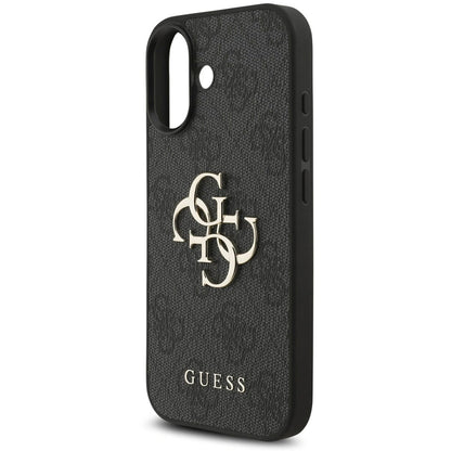 Case for Apple iPhone 17, Guess, 4G Classic Logo with Strap, Black
