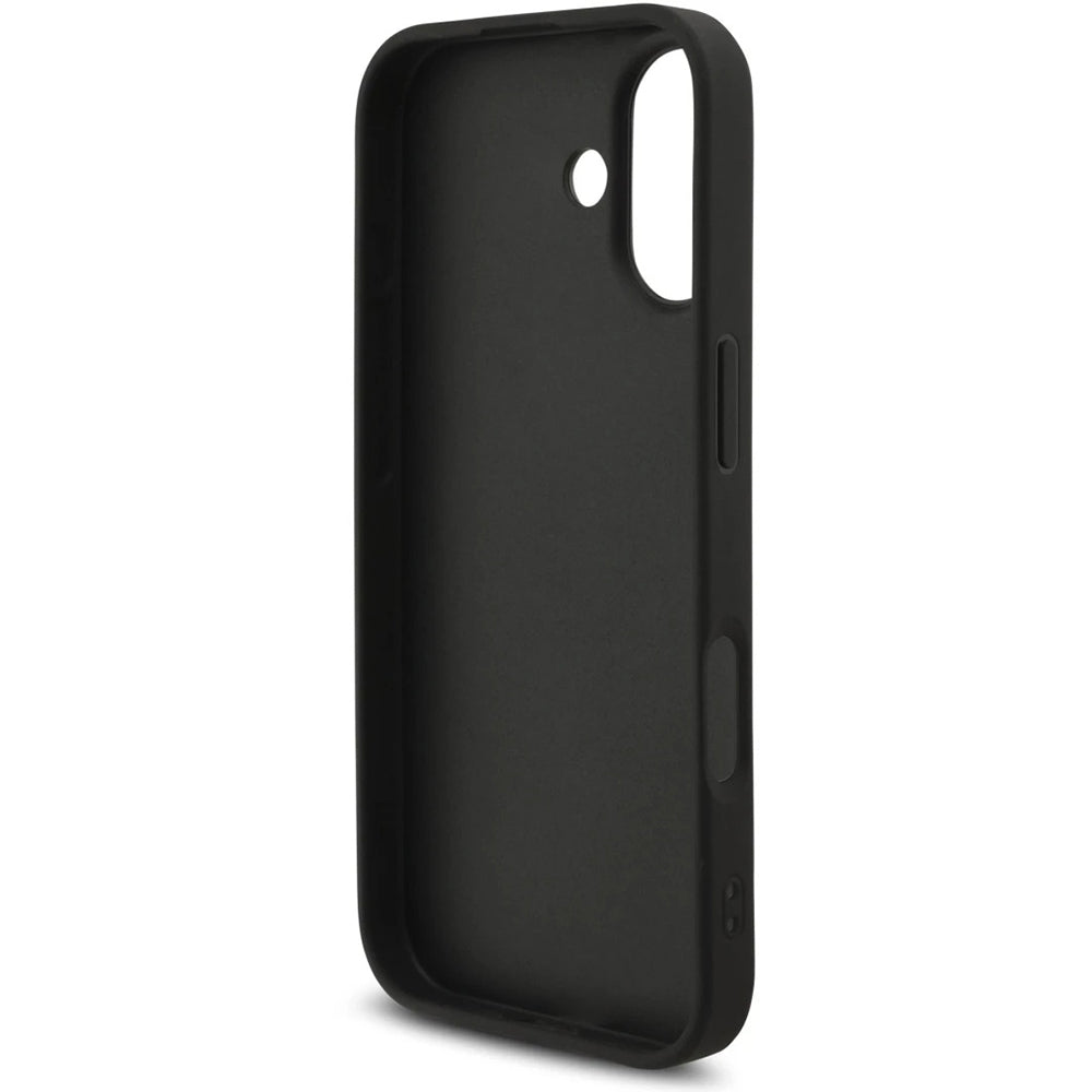 Case for Apple iPhone 17, Guess, 4G Classic Logo with Strap, Black