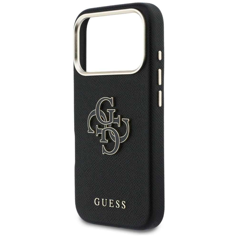 Case for Apple iPhone 17 Pro, Guess, Resin Logo, Black