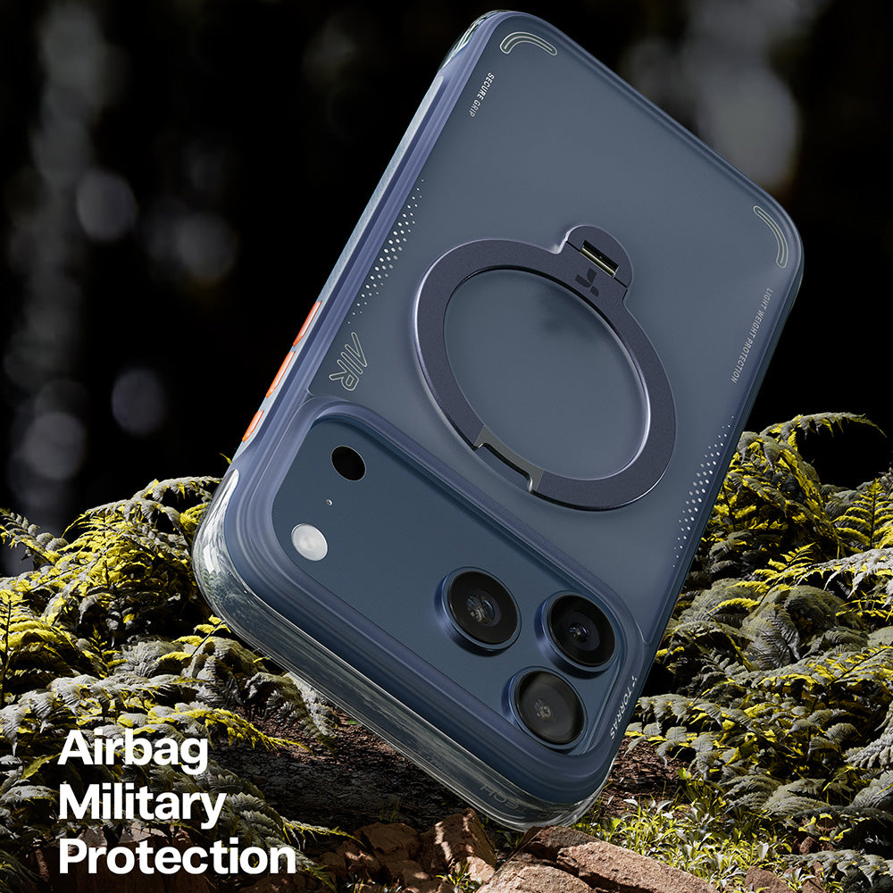 Case for Apple iPhone 17 Pro, Torras, Ostand Spin Air, Blue