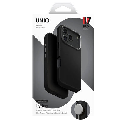 Case for Apple iPhone 17 Pro, UNIQ, Lyden Leatherette, Beige Orange