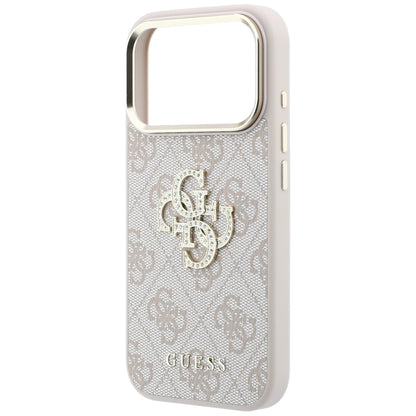 Case for Apple iPhone 18 Pro / 17 Pro, Guess, 4G Big Strass Logo, Pink