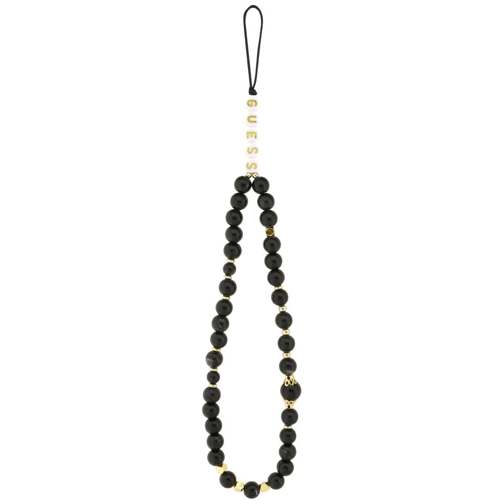Case for Apple iPhone 18 Pro / 17 Pro, Guess, 4G Classic Logo with Strap, Black