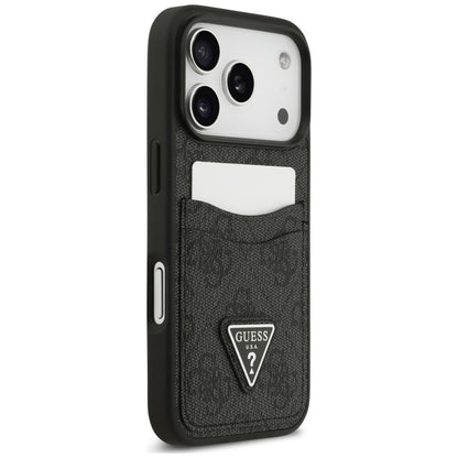 Case for Apple iPhone 18 Pro Max / 17 Pro Max, Guess, 4G Double Card Triangle, Black