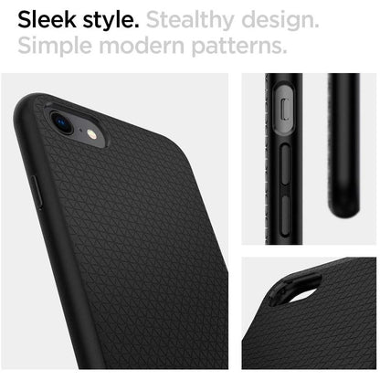 Case for Apple iPhone SE (2022) / SE (2020) / 8 / 7, Spigen, Liquid Air, Black 042CS20511