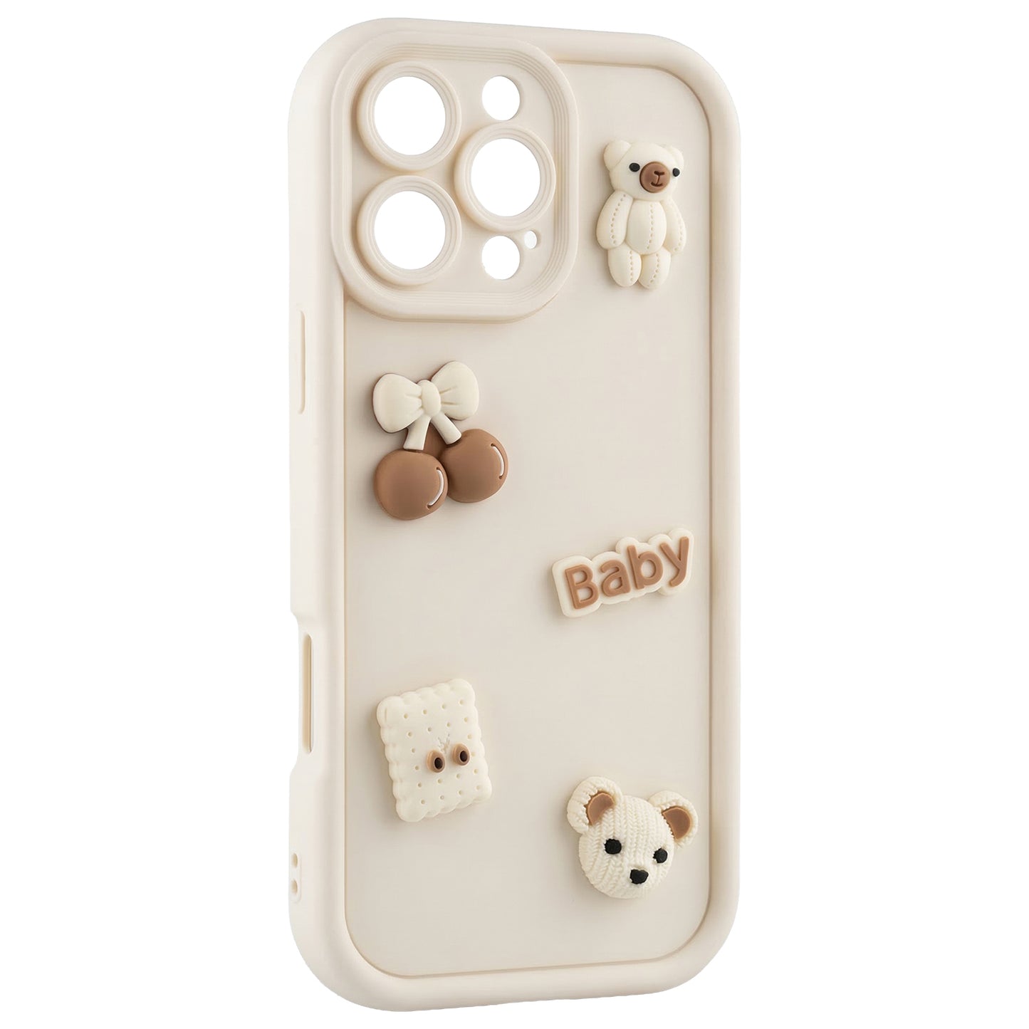 Case for Apple iPhone 11, OEM, Ultra Trendy 3D Bear, Beige