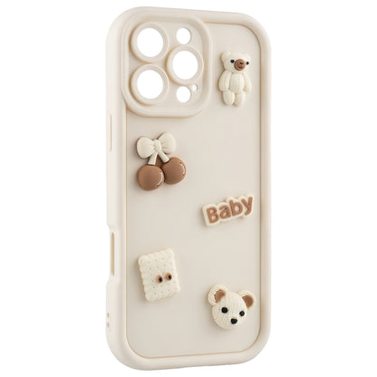 Case for Apple iPhone 17, OEM, Ultra Trendy 3D Bear, Beige