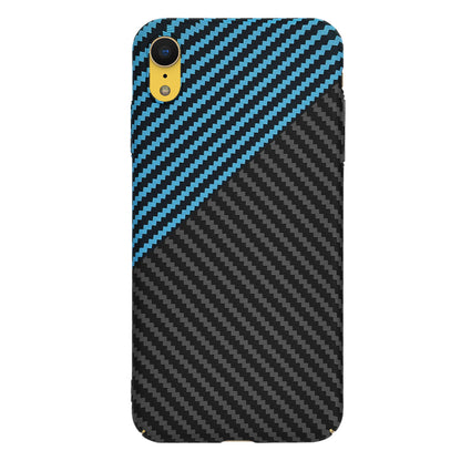 Case for Apple iPhone XR, Techsuit, Carbonite FiberShell, Black Blue