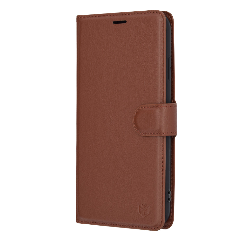 Case for Apple iPhone XS Max, Techsuit, Leather Folio, Brown