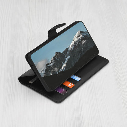 Case for Google Pixel 10 Pro / 10, Techsuit, Leather Folio, Black