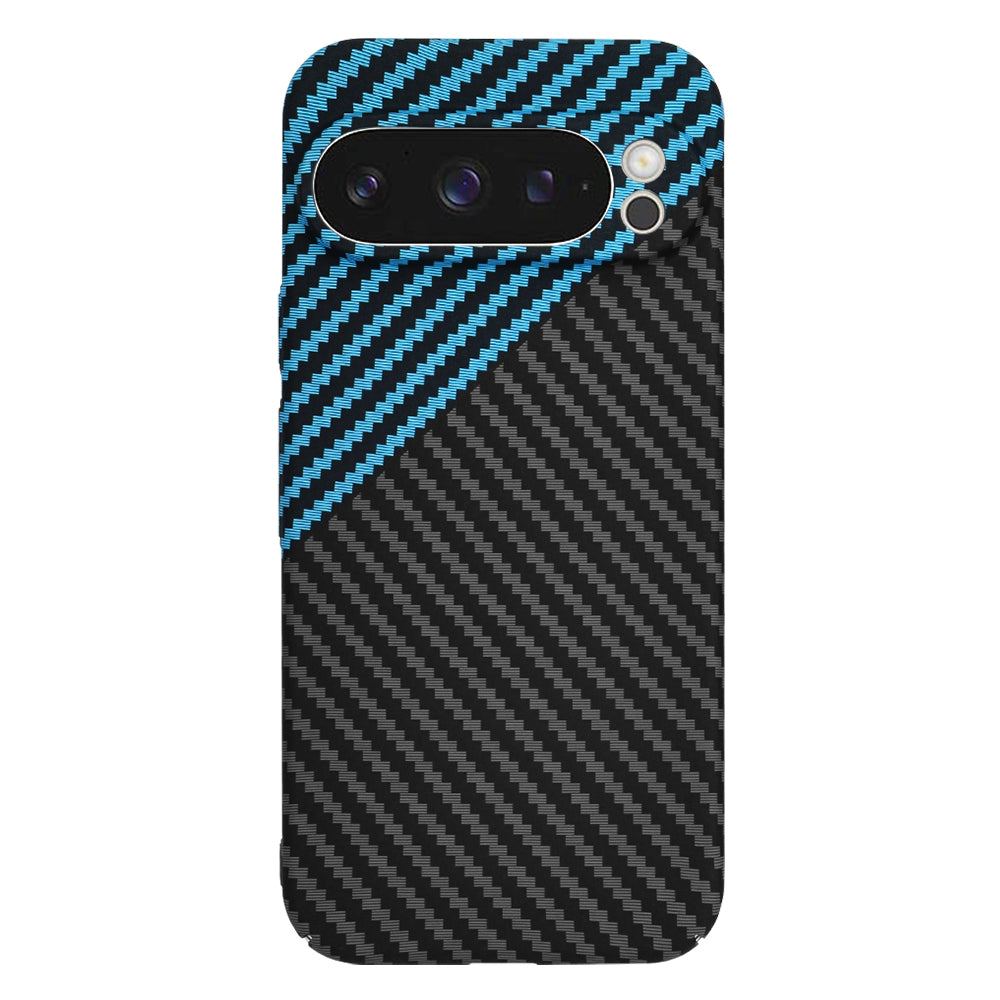 Case for Google Pixel 9 Pro, Techsuit, Carbonite FiberShell, Black Blue