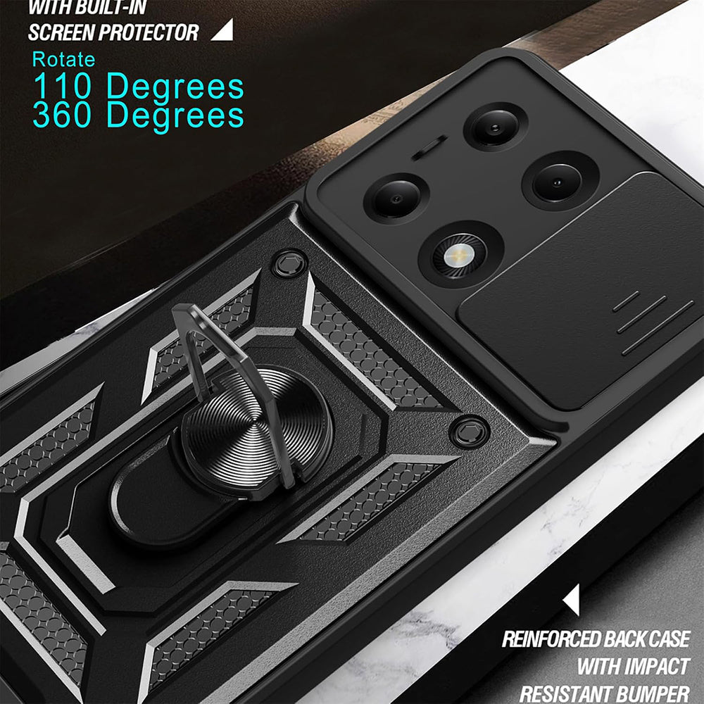 Case for Google Pixel 9a, Techsuit, CamShield, Black