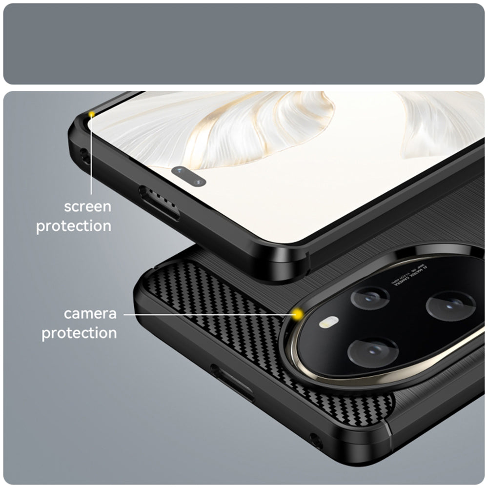 Case for Honor 200, Techsuit, Carbon, Black
