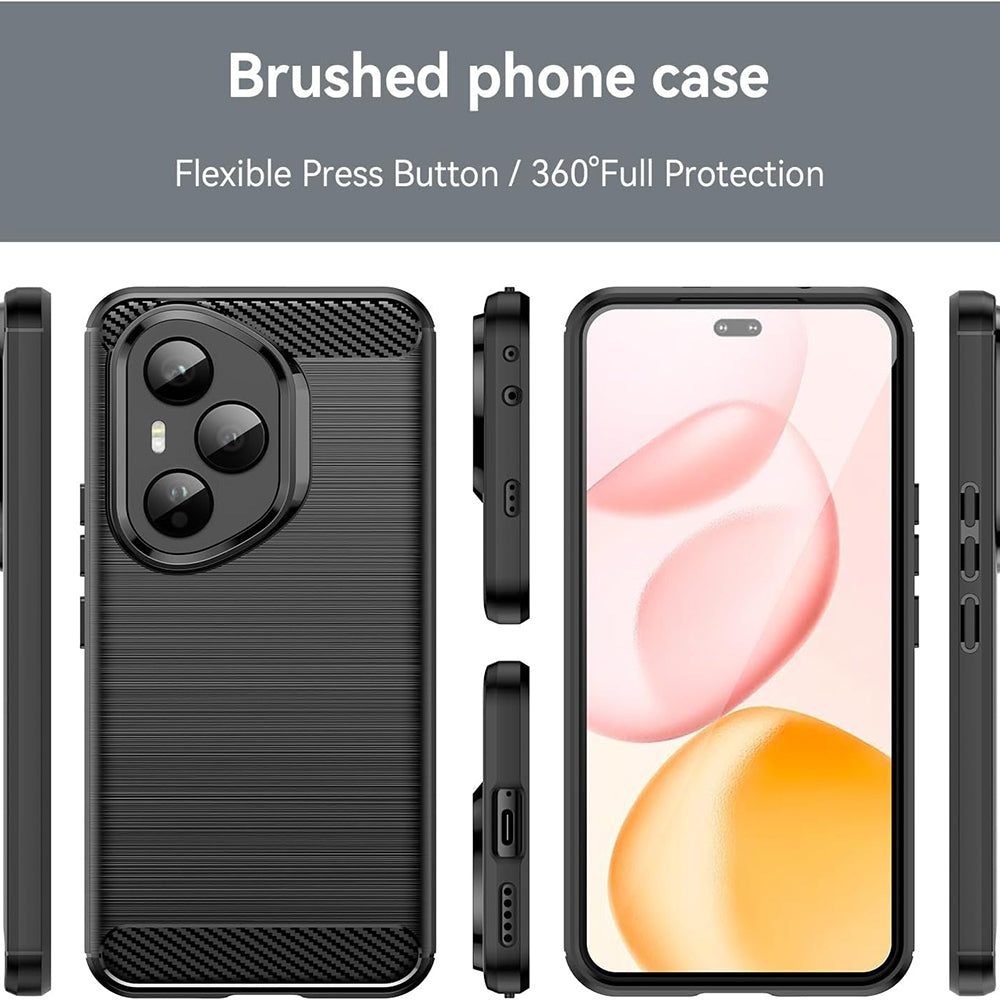 Case for Honor 400 Pro, Techsuit, Carbon, Black