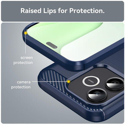 Case for Honor 600 Lite, Techsuit, Carbon, Blue