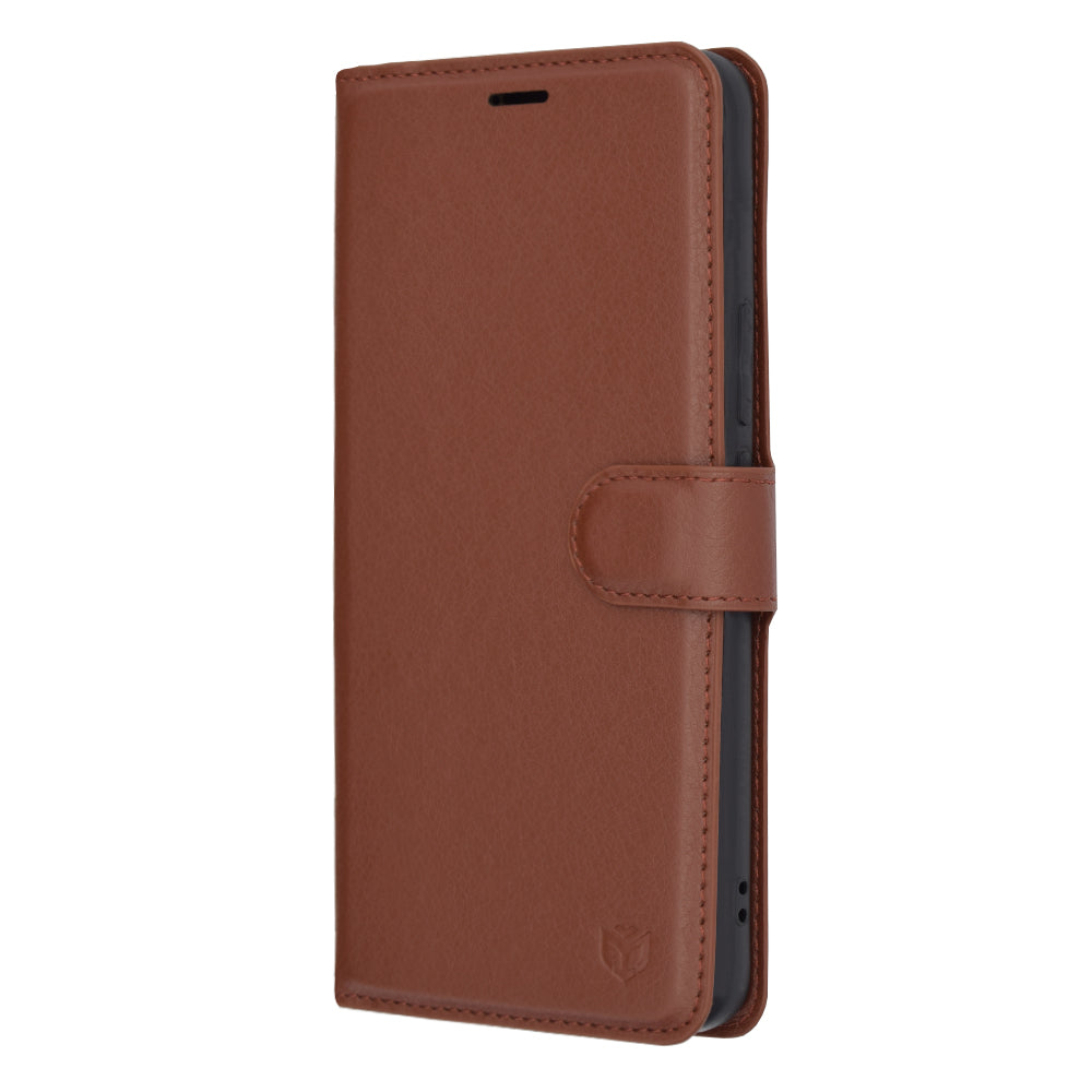 Case for Honor Magic5 Pro, Techsuit, Leather Folio, Brown