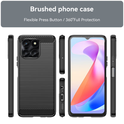 Case for Honor X6a, Techsuit, Carbon, Black