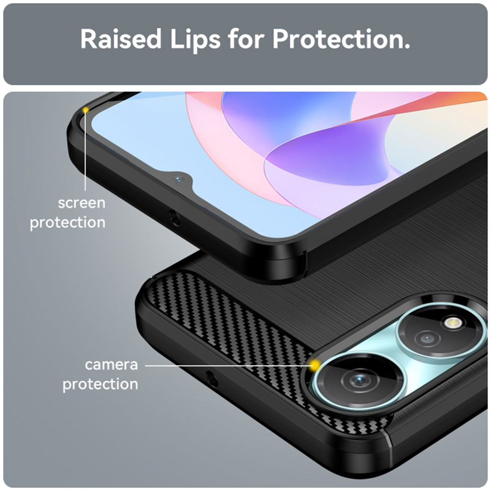 Case for Honor X7b 5G / 90 Smart / X7b 4G, Techsuit, Carbon, Black