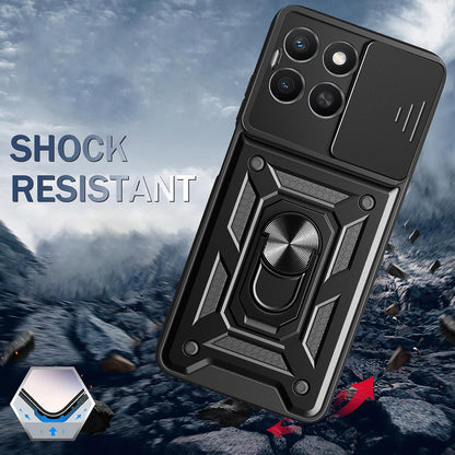 Case for Honor X8c, Techsuit, CamShield, Black