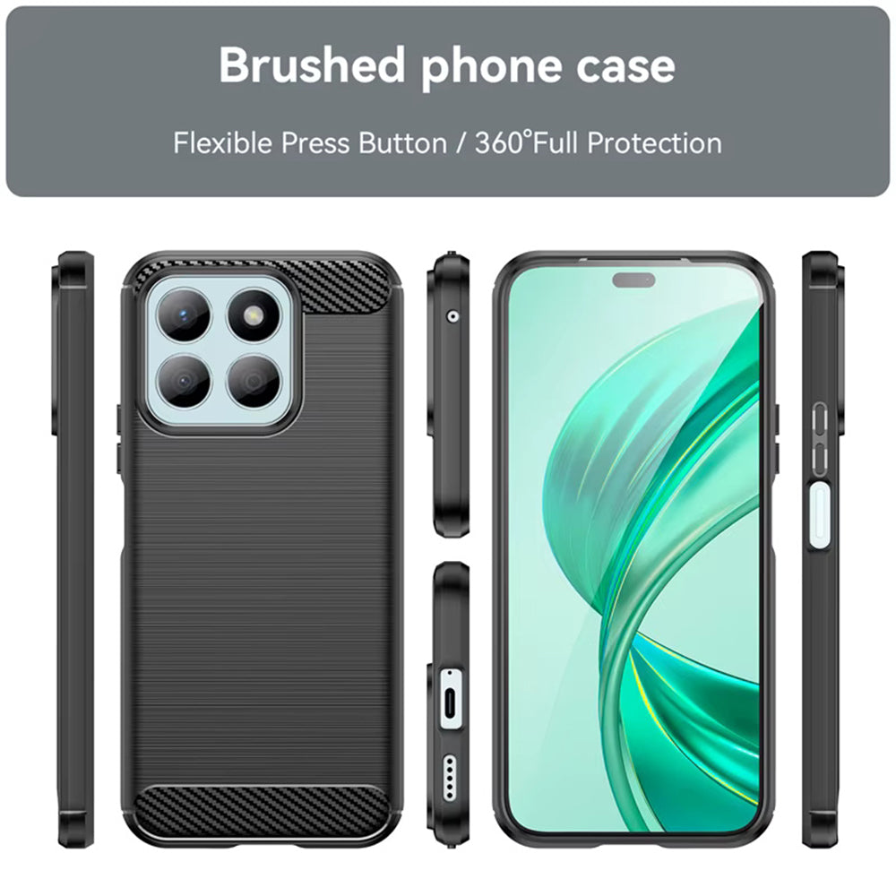 Case for Honor X8c, Techsuit, Carbon, Black