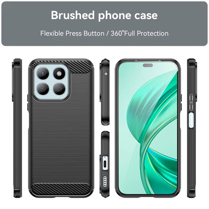 Case for Honor X8c, Techsuit, Carbon, Black