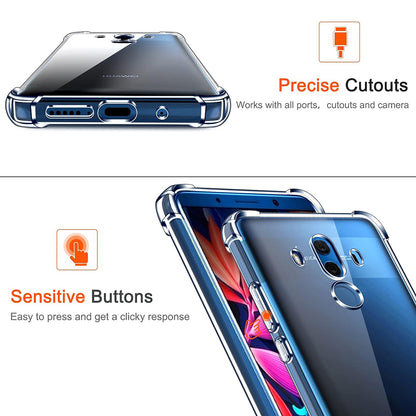 Case for Huawei Mate 10 Pro, Techsuit, Shockproof Clear, Transparent