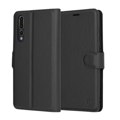 Case for Huawei P20 Pro, Techsuit, Leather Folio, Black