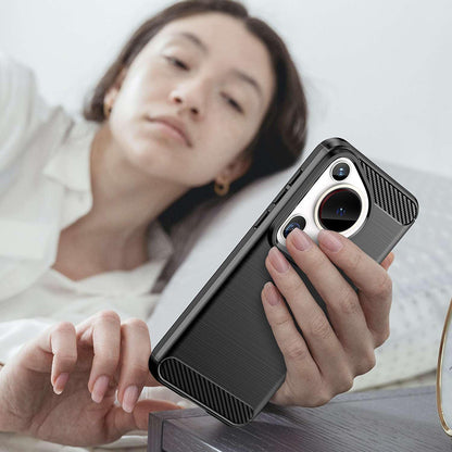 Case for Huawei Pura 70 Ultra, Techsuit, Carbon, Black