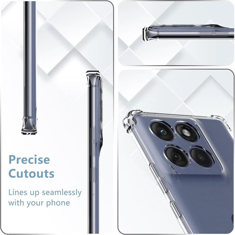 Case for Motorola Edge 60 Pro, Techsuit, Shockproof Clear, Transparent