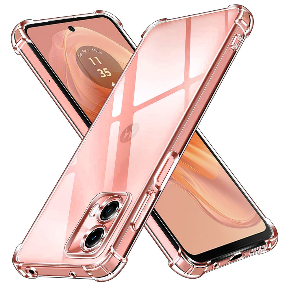 Case for Motorola Moto G04s / E14 / G04 / G24, Techsuit, Shockproof Clear, Transparent