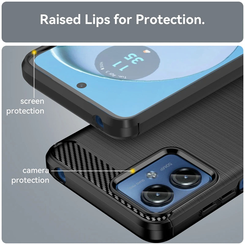 Case for Motorola Moto G14, Techsuit, Carbon, Blue