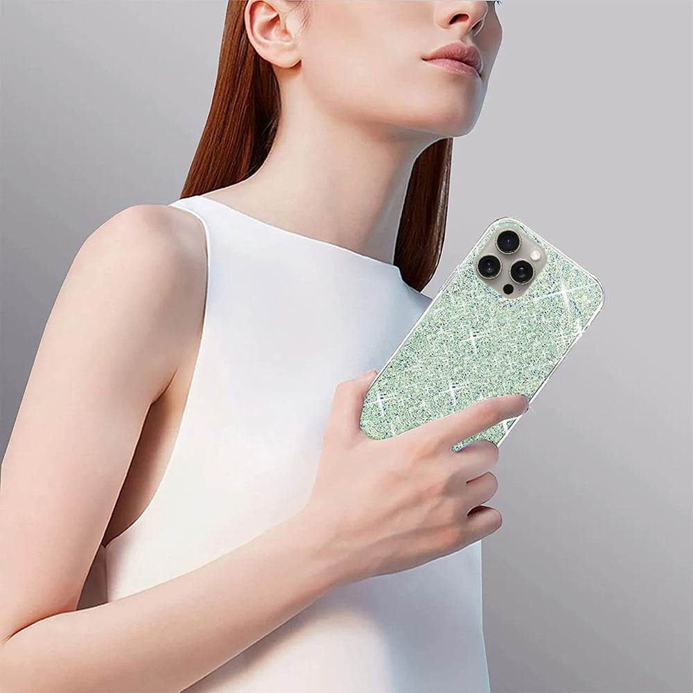 Case for Motorola Moto G14, Techsuit, Sparkly Glitter, Blue