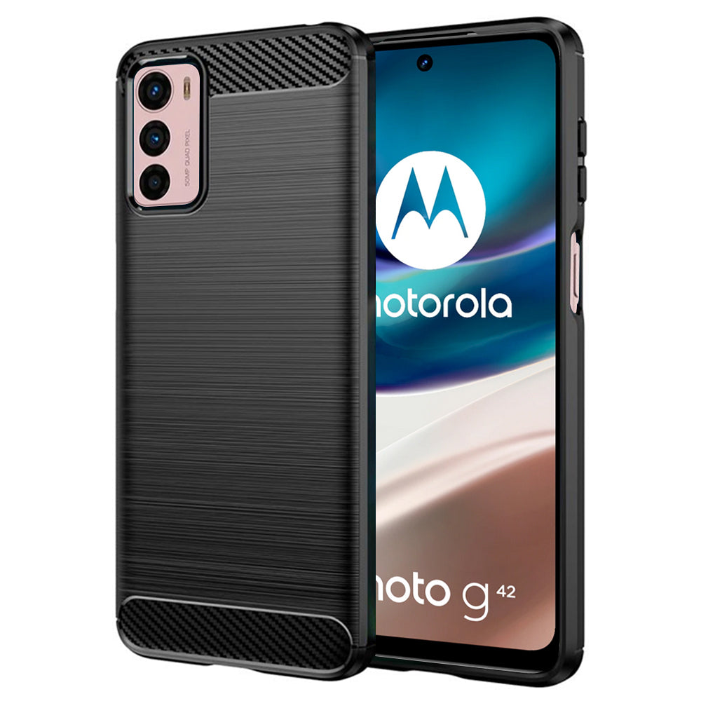 Case for Motorola Moto G42, Techsuit, Carbon, Black