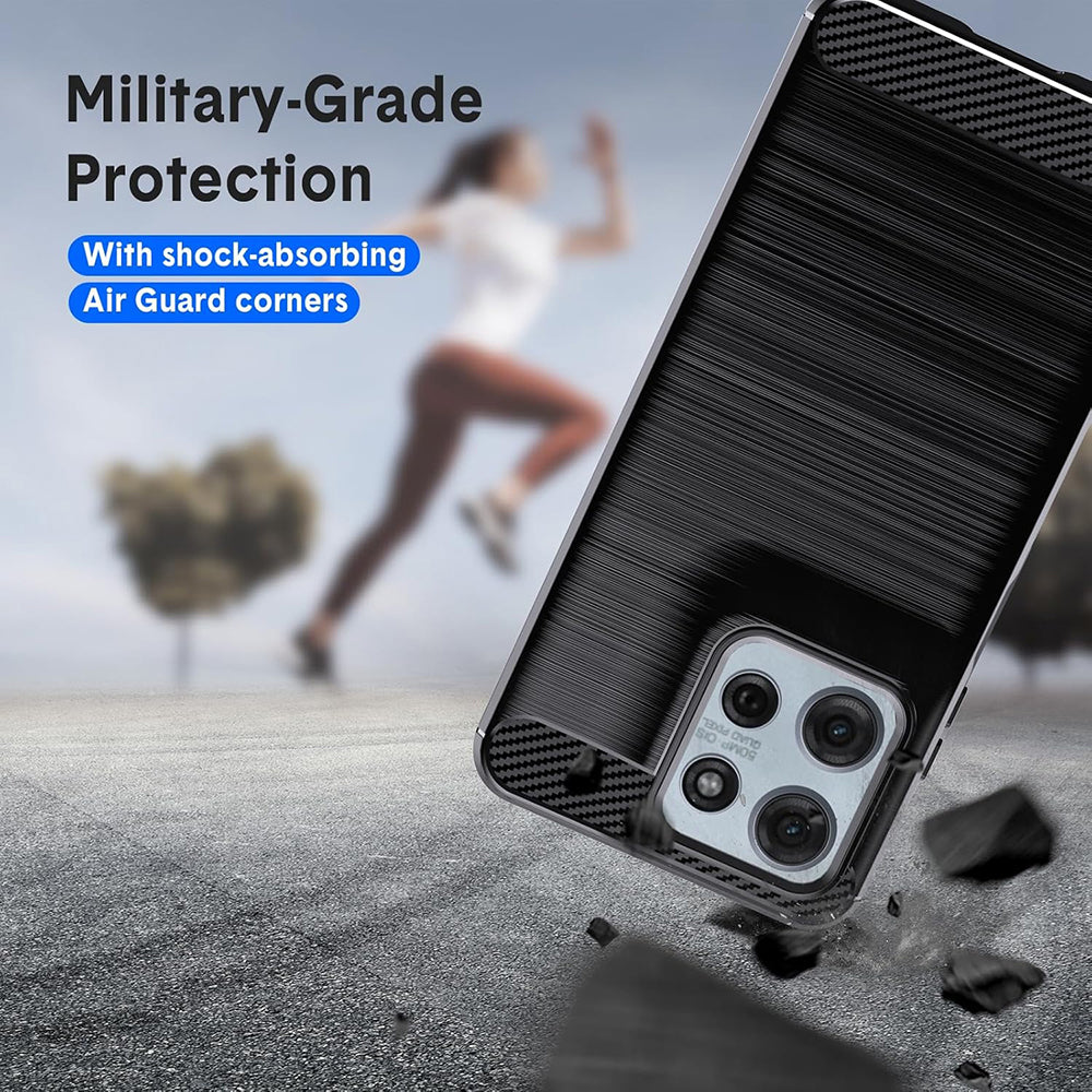 Case for Motorola Moto G67 Power / G57 Power, Techsuit, Carbon, Black