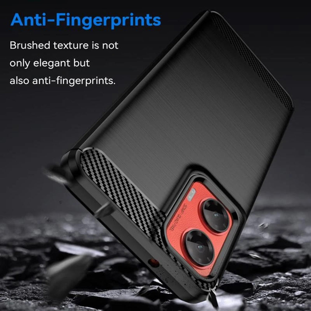 Case for Motorola Moto G75, Techsuit, Carbon, Black