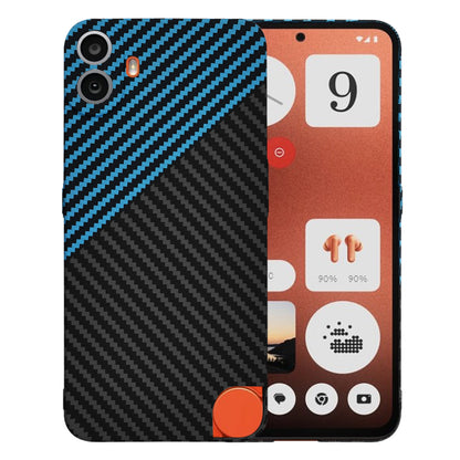 Case for Nothing CMF Phone 1, Techsuit, Carbonite FiberShell, Black Blue