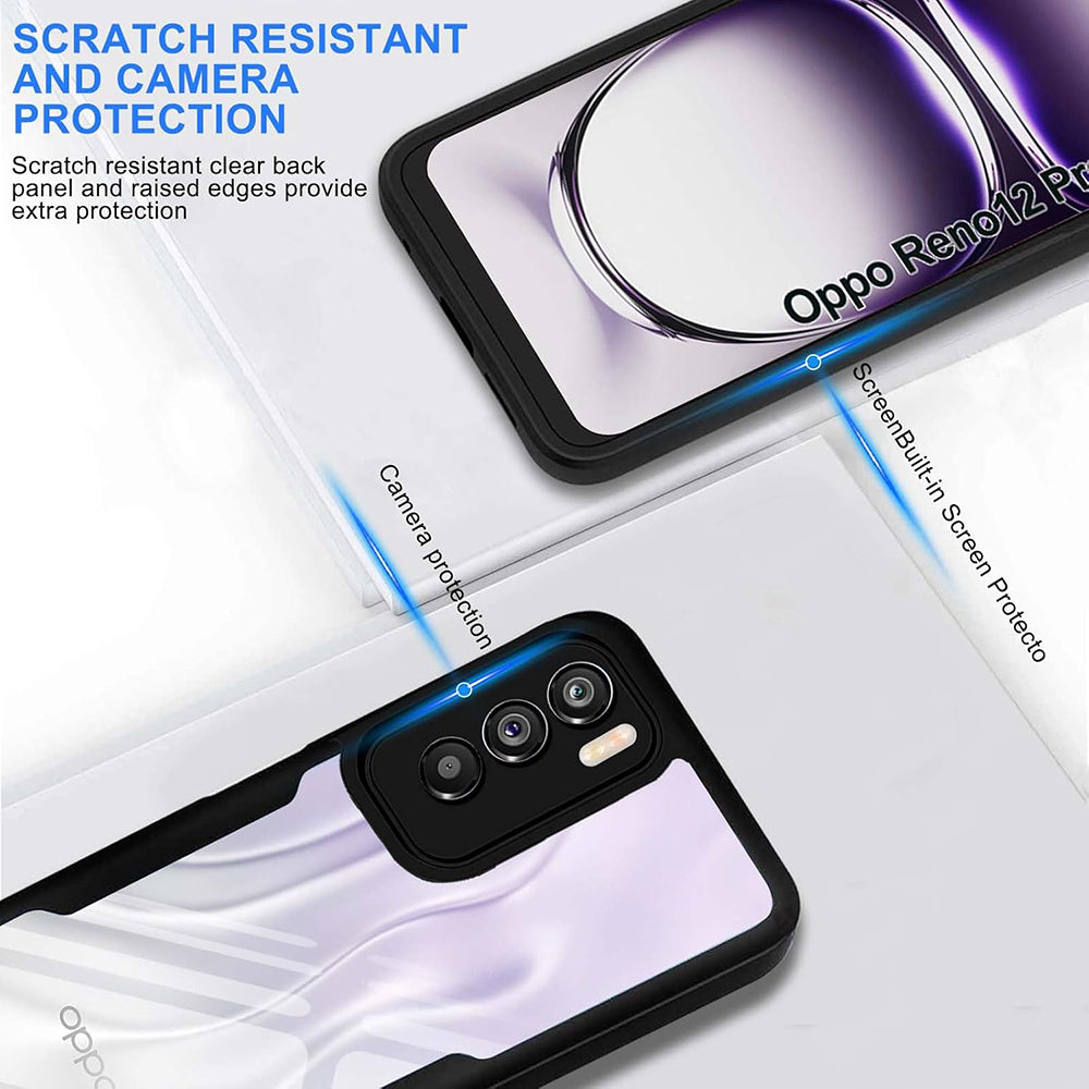 Case for Oppo Reno12 Pro, Techsuit, ColorVerse 360, Black