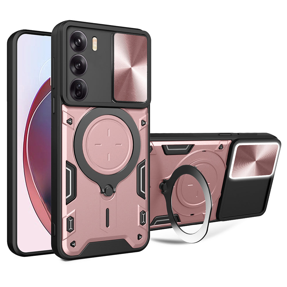 Case for Oppo Reno12, Techsuit, CamGuard Pro, Rose Gold