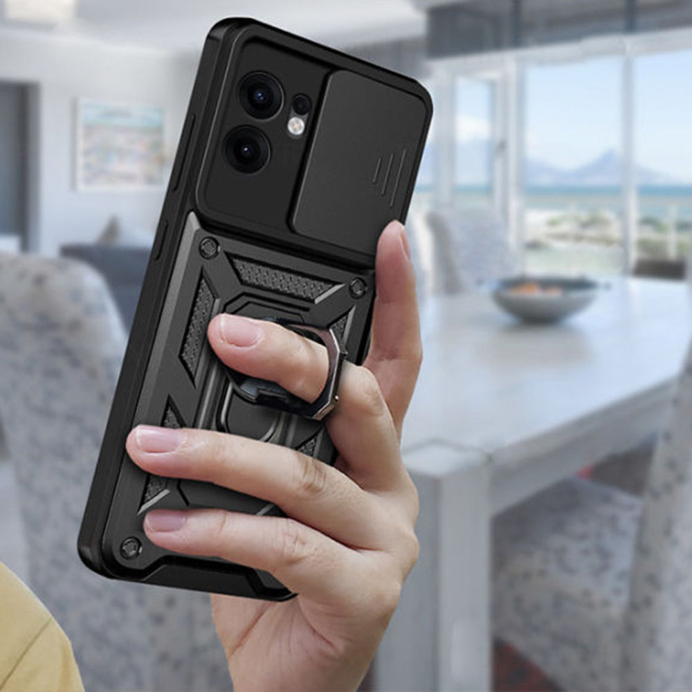 Case for Oppo Reno13 FS 5G / Reno13 F 4G / Reno13 F, Techsuit, CamShield, Black