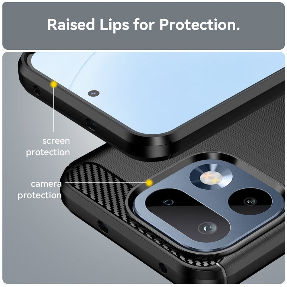 Case for Realme 16 Pro, Techsuit, Carbon, Black