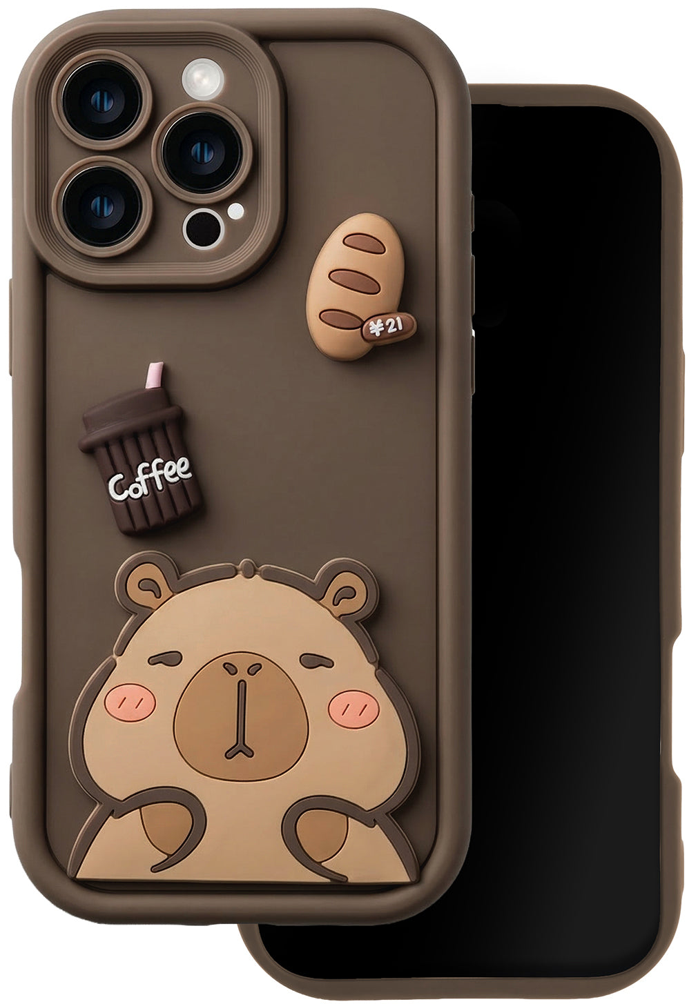 Case for Samsung Galaxy S26 Plus S947, OEM, Ultra Trendy 3D Capybara, Brown