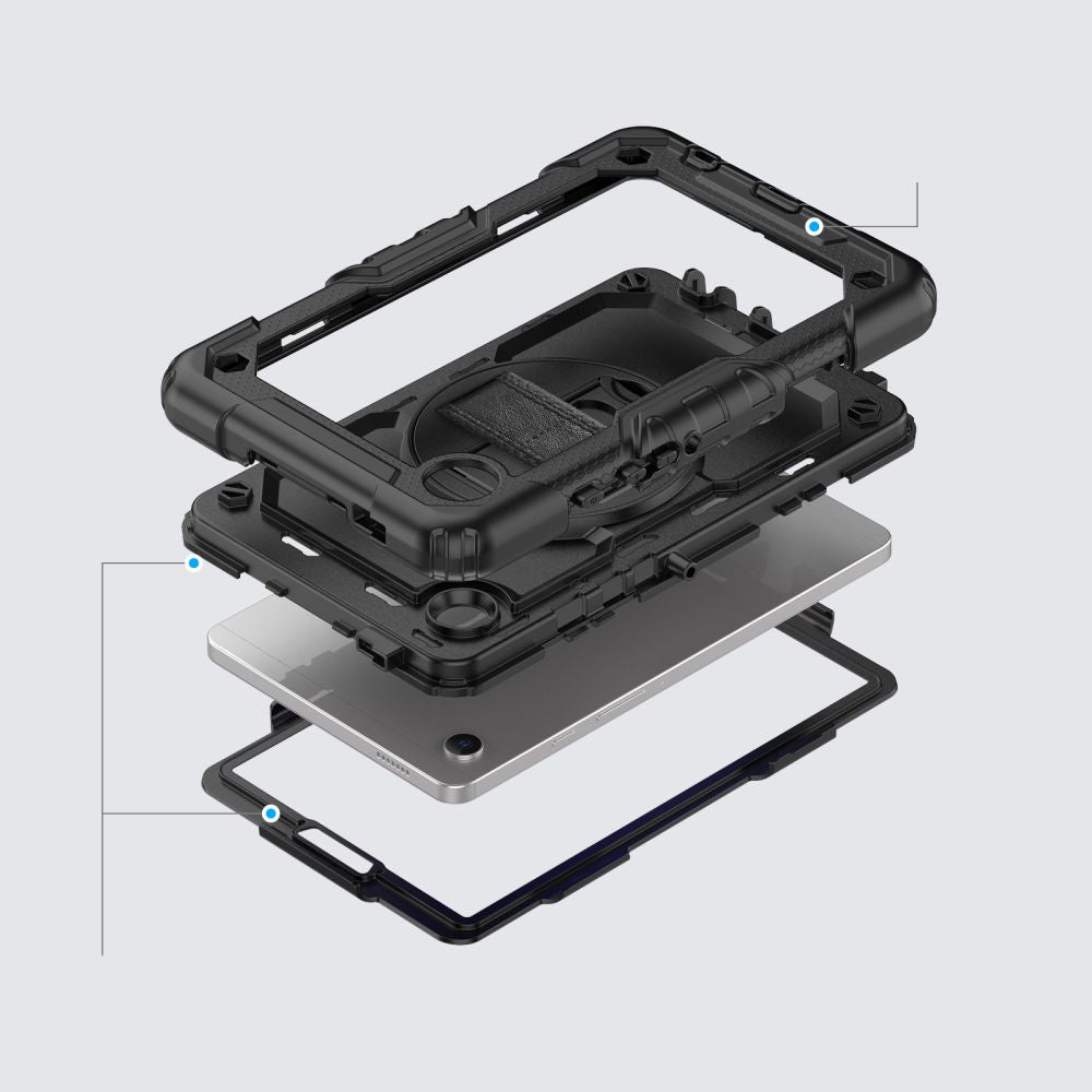 Case for Samsung Galaxy Tab A11+ / Tab A9+, Tech-Protect, Solid360, Black