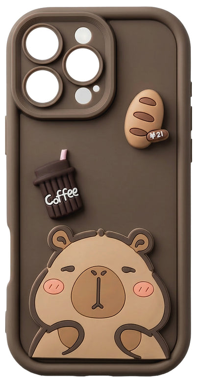 Case for Samsung Galaxy A37 5G, OEM, Ultra Trendy 3D Capybara, Brown