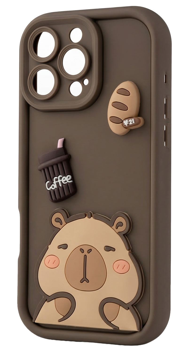 Case for Samsung Galaxy S26 Plus S947, OEM, Ultra Trendy 3D Capybara, Brown